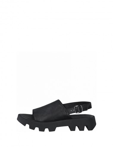 Dámske kožené sandále čierne
