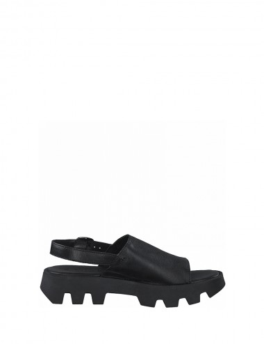 Dámske kožené sandále čierne